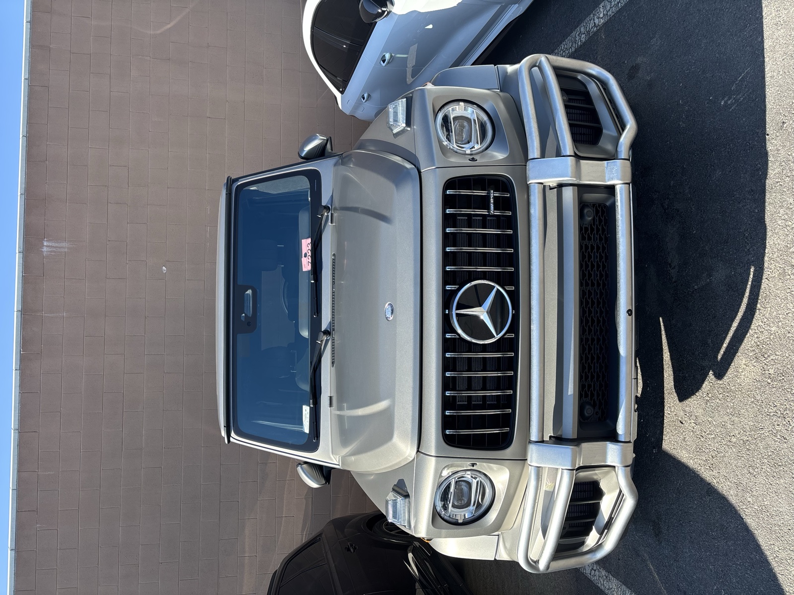 Mercedes G-Wagon with matte paint protection film on the front, finished